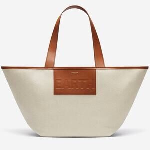 DeMellier London x Angela Fink The Earth Tote Limited Edition Canvas Leather Bag